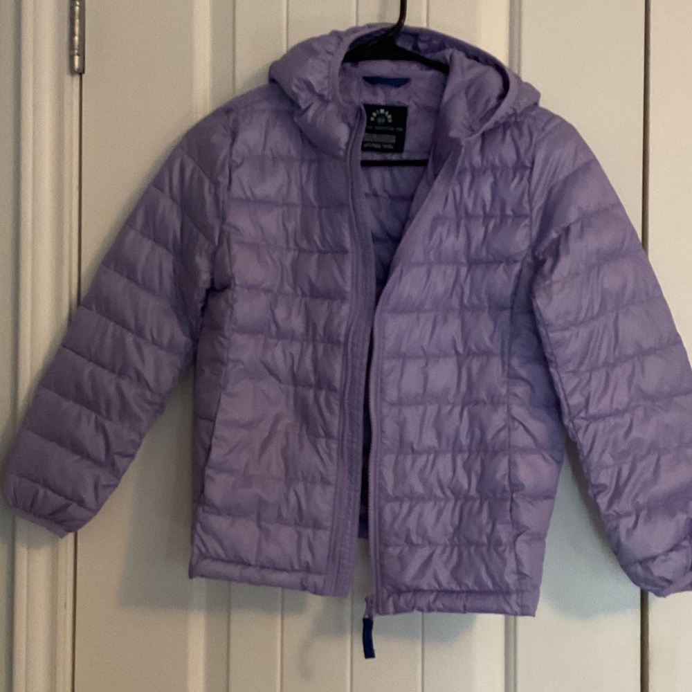 Primary Lavender Puffer Jacket for Kids